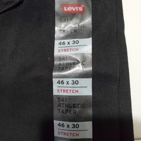 (1) pair Levi's 541 Athletic Taper 46x30 Black - Picture 4 of 7